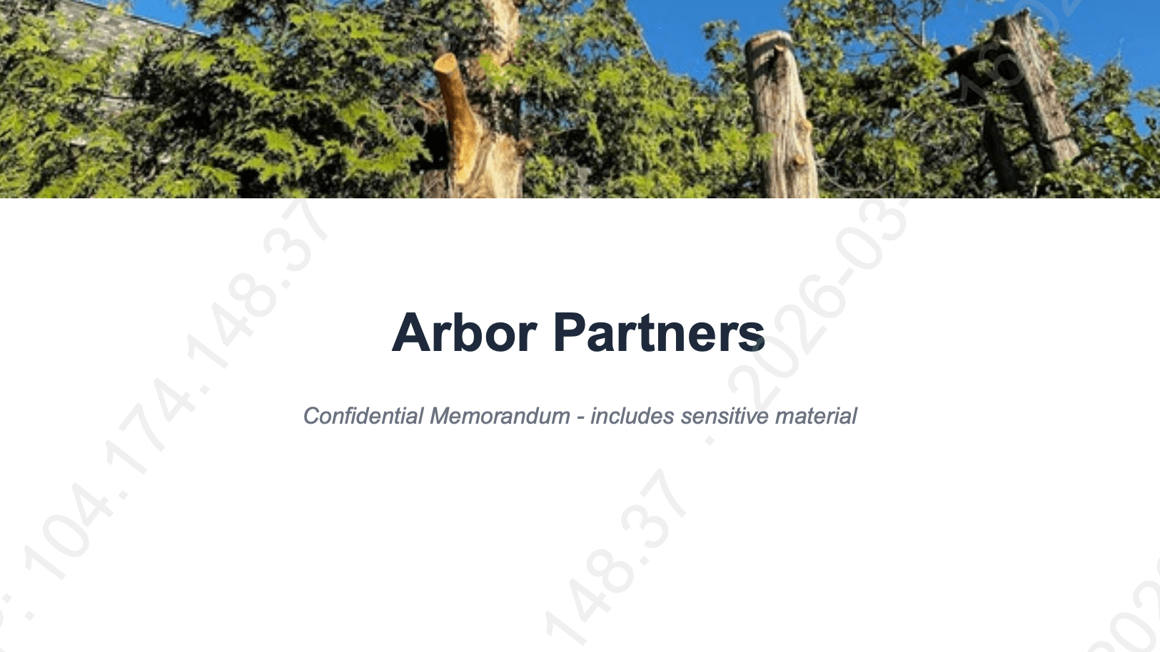 PDF document with diagonal watermark showing IP address and timestamp